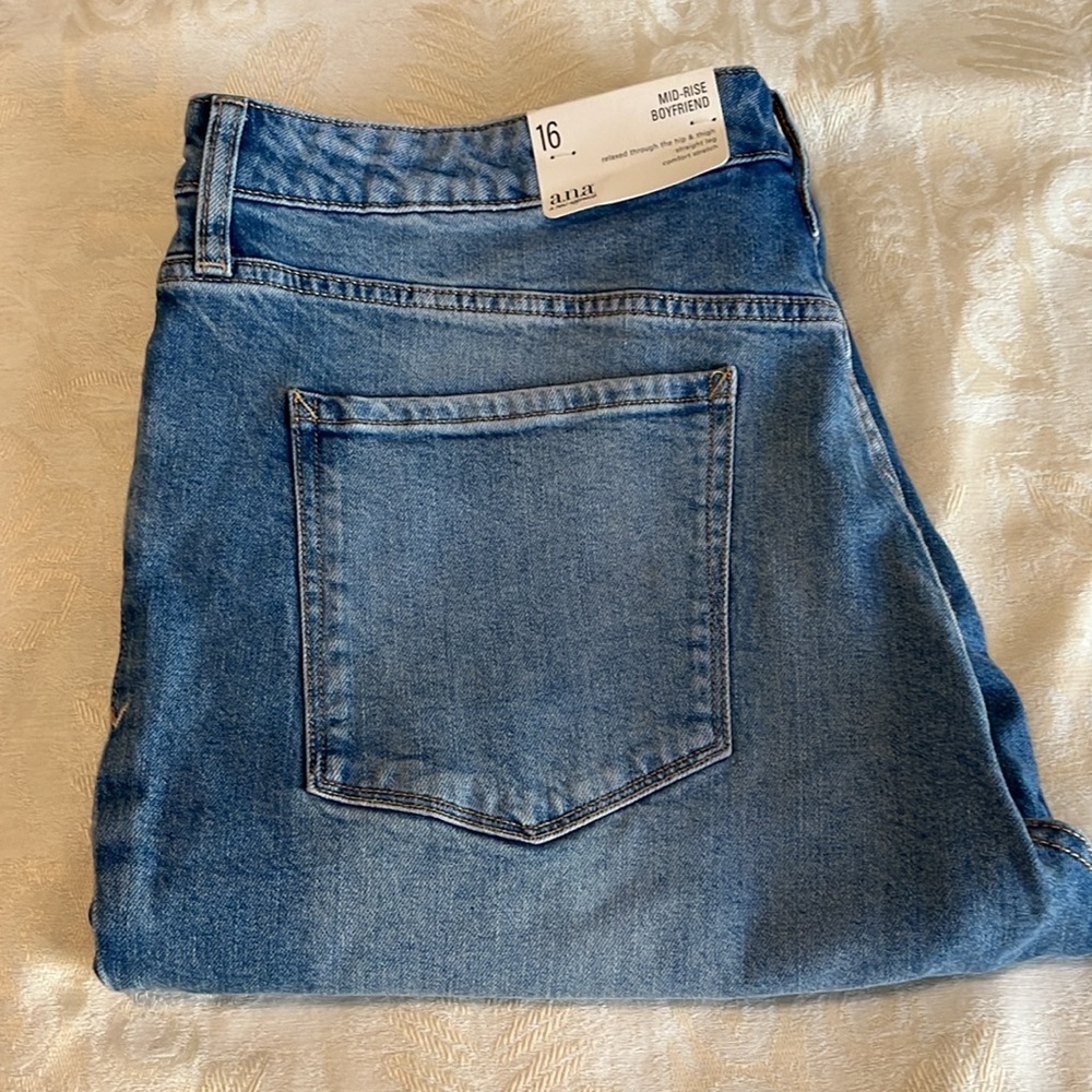 a.n.a Women's Boyfriend Jeans - Blue - Picture 7 of 8